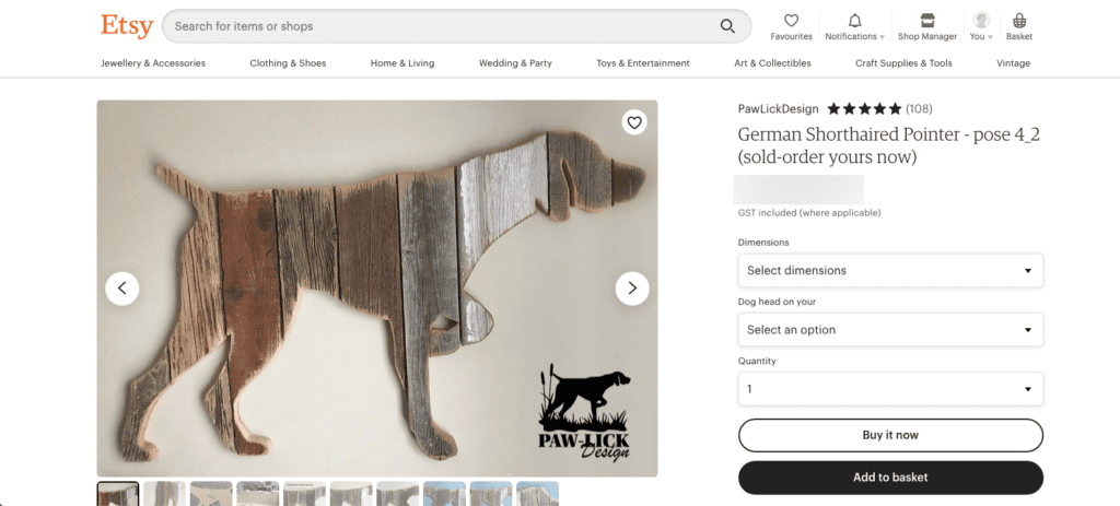 Wooden dog art - dog gifts for her