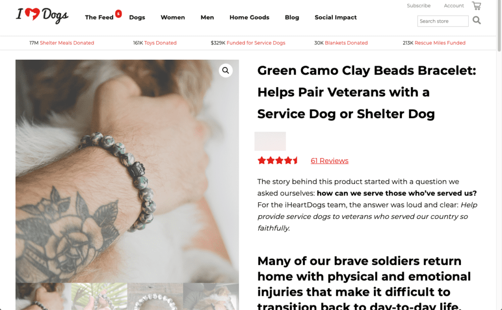 Dog gifts for him - bracelet