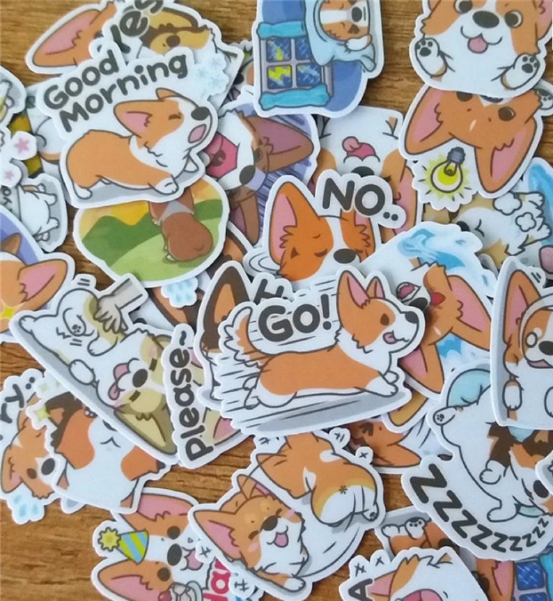 Kawaii Corgi sticker sheet