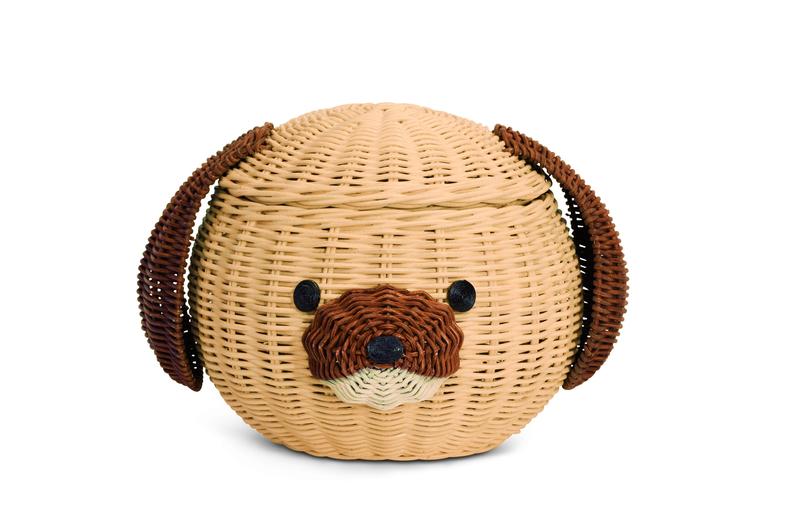 Dog-Head-Rattan-Storage-Basket-with-Lid-Decorative-Bin-Home-Decor-Hand-Woven-Shelf-Organizer-Cute-Handmade-Handcrafted-Gift-Wicker-0Puppy-Art