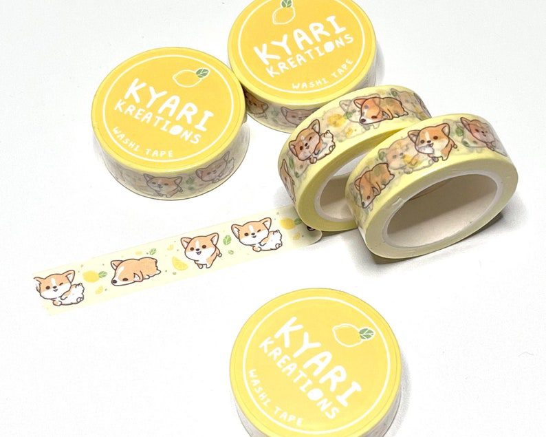 Cute-Corgi-Washi-Tape-Lemon-Washi-Tape-Kawaii-Stationery