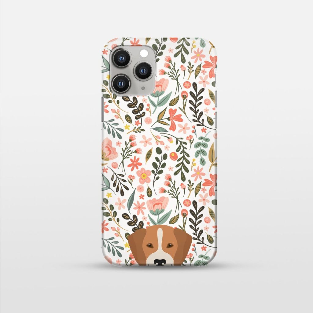 Beagle Phone Case, Wildflowers Case, Dog iPhone Case, Cute iPhone Case, Samsung, Case, Dog Mom Gift Case