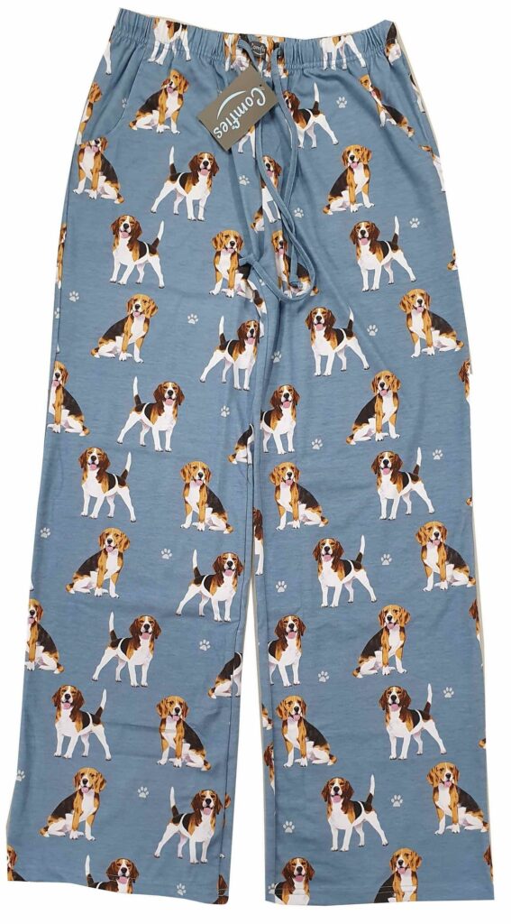 Beagle Unisex Cotton Blend Pajama Bottoms – Super Soft and Comfortable – Perfect for Beagle Gifts